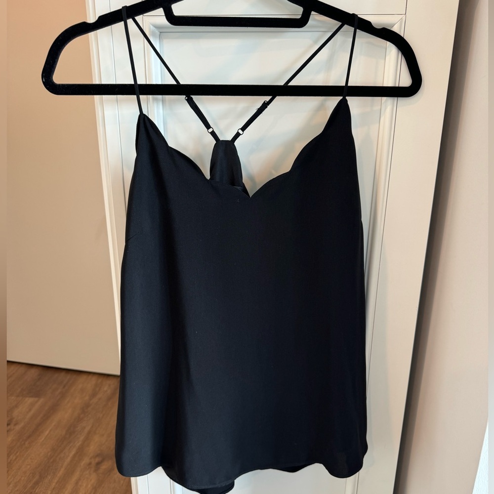 Black scalloped top